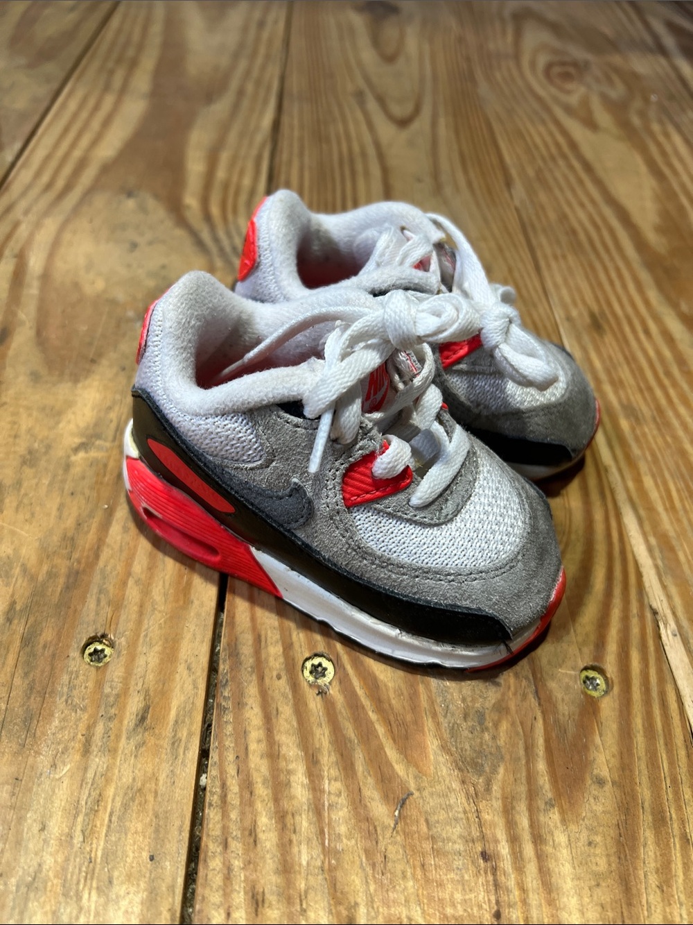 Toddler Nike Air Max | Color: White/Gray/Red | Size: 4C